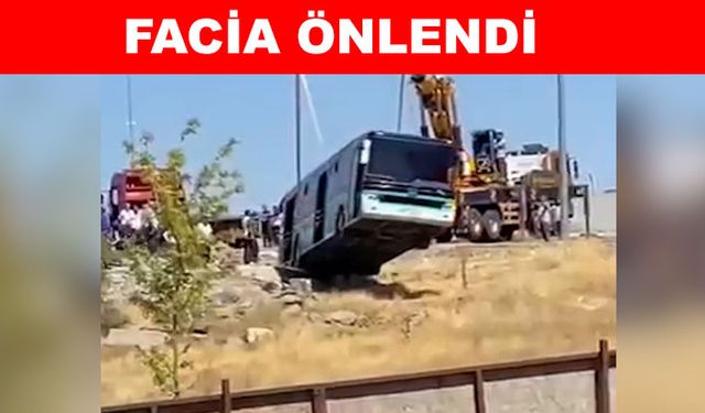 El freni unutulan otobüs kaza yaptı