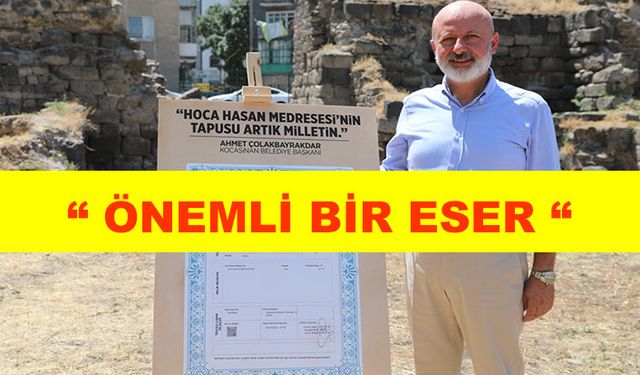 Çolakbayrakdar, “Kayseri’nin ilk medresesini kültür hazinemize yeniden kazandırıyoruz”