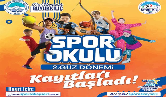 Büyükşehir'in Spor Okullarında 2. Güz Dönemi Kayıtları Başladı