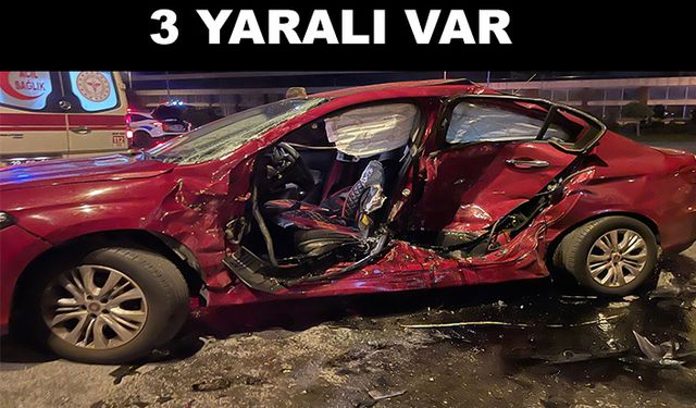 Kamyonla otomobilin çarpıştı