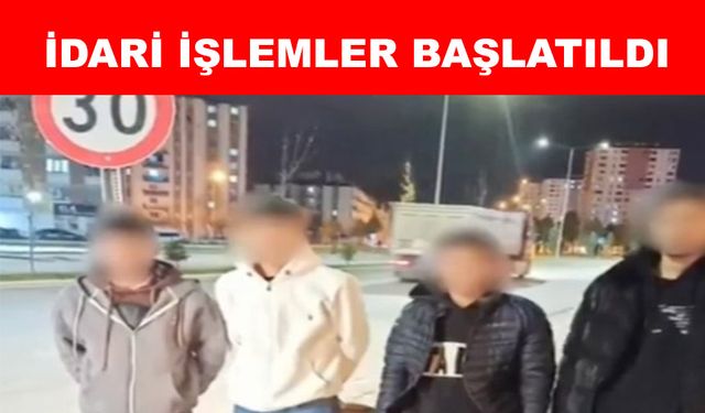 Trafik levhasını kıran 4 çocuk yakalandı