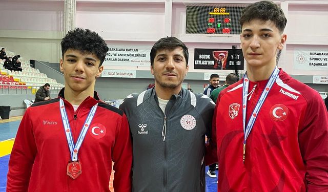 Şeker ERVA güreşçilerinden 2 madalya