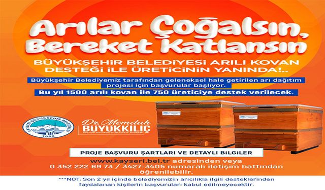 Büyükşehir’den “Arılar Çoğalsın, Bereket Katlansın” projesi