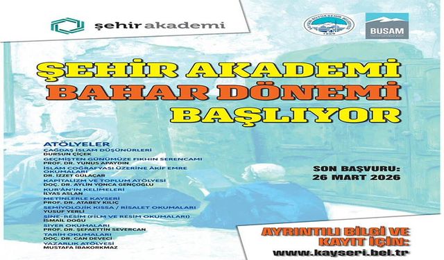 BÜSAM Şehir Akademi, 2026 bahar dönemi kayıtları başladı