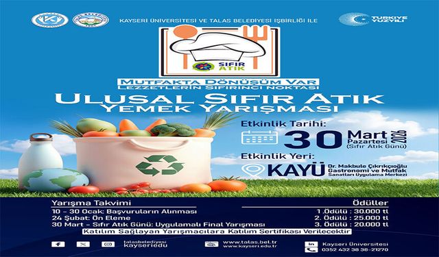 TALAS’TA SIFIR ATIK MUTFAĞI FİNAL HEYECANI BAŞLADI