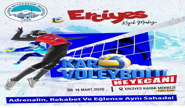 Erciyes’te kar voleybolu başlıyor: Kar voleybolu sahası ücretsiz hizmette