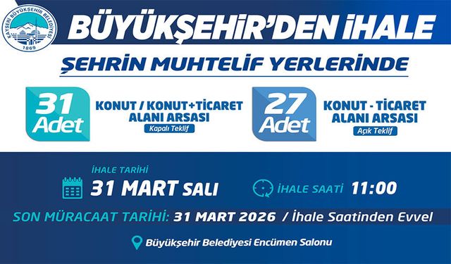Büyükşehir'den ihale