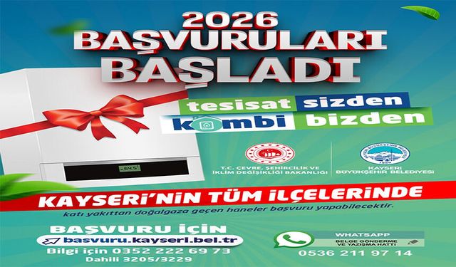 Büyükşehir’in ‘Tesisat Sizden, Kombi Bizden’ projesi başvuruları başladı