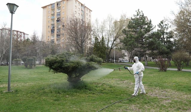 Melikgazi’de haşere ve sivrisinek için ilaçlama yapıldı