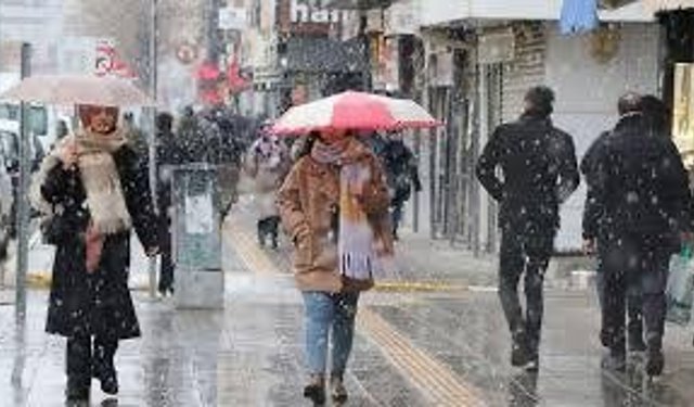 Kayseri’de hafta sonu: Karla karışık yağmurlu