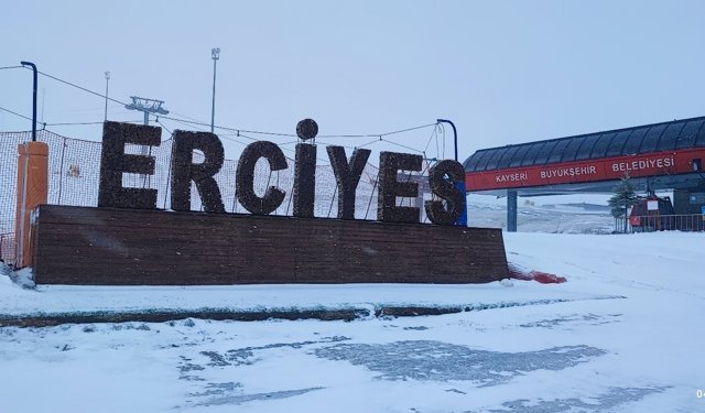 Erciyes’e Mayıs Ayında Kar Yağdı