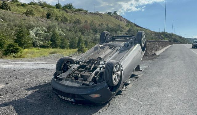 Kayseri’de Otomobil Devrildi: 1 Yaralı