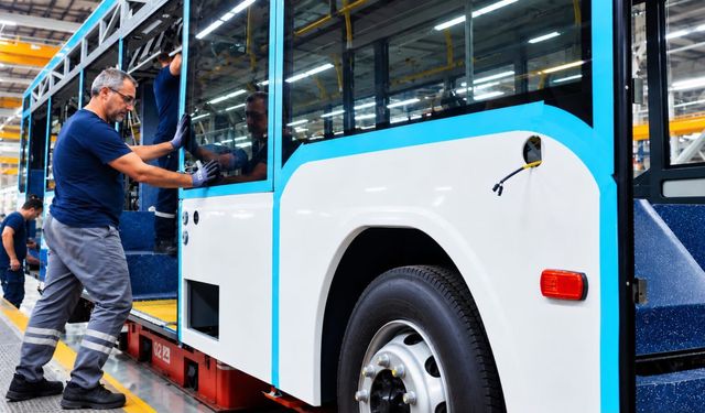 Kayseri’nin 12 Elektrikli Otobüsü Üretim Hattında
