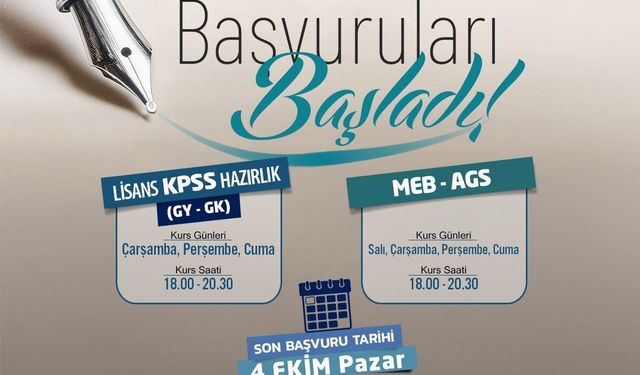 Büyükşehir Kaymek’ten KPSS ve MEB-AGS Hazırlık Kursları