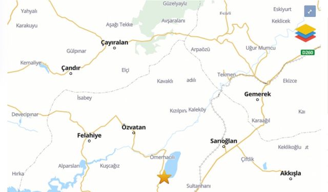 Bünyan’da 3,6 Büyüklüğünde Deprem