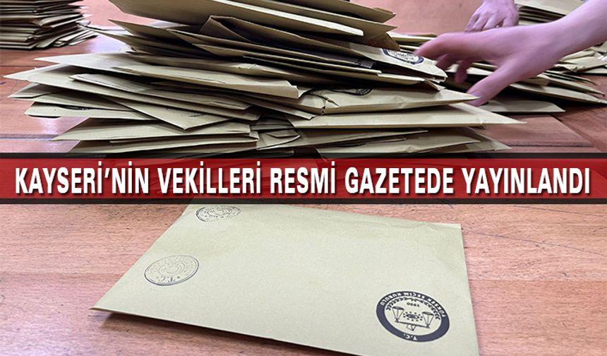 28. Dönem Vekil Sonuçları Resmi Gazete’de