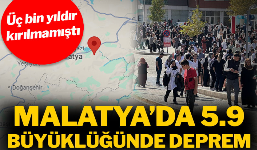 Malatya'da 5.9 büyüklüğünde deprem: Çevre illerde de hissedildi