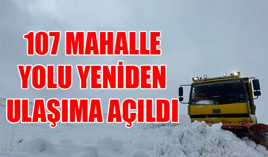 107 mahalle yolu yeniden ulaşıma açıldı