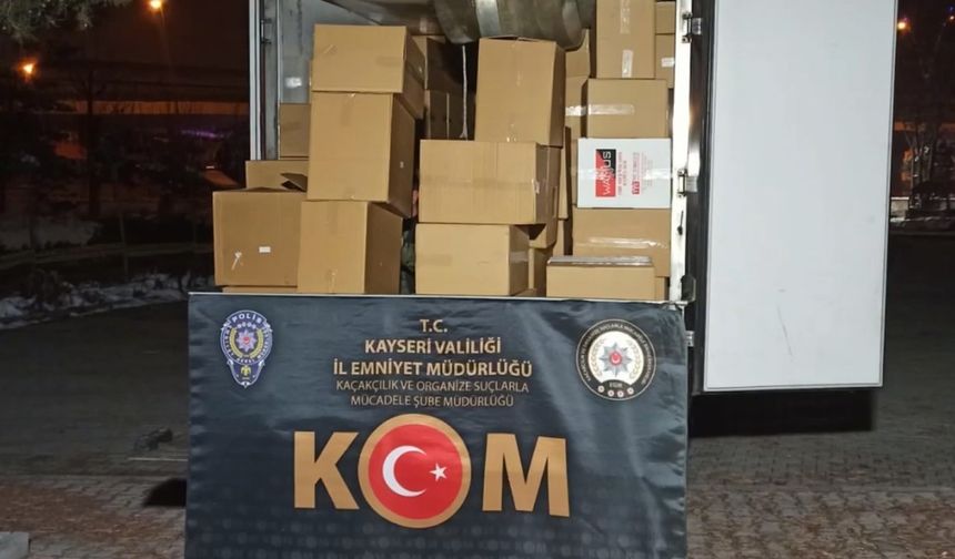 Kayseri'ye 2 milyon dal kaçak makaron getiren şahıs yakalandı