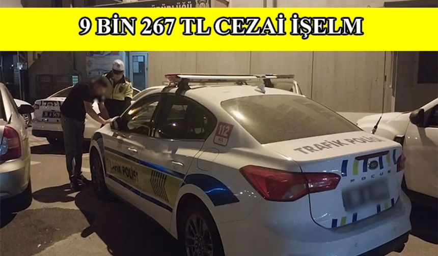 Ters şeritte ilerleyen araca 9 bin 267 TL cezai işlem