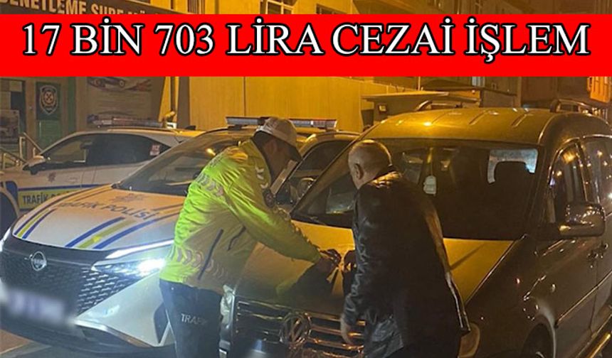 Trafik ihlali yapan 2 sürücüye ceza