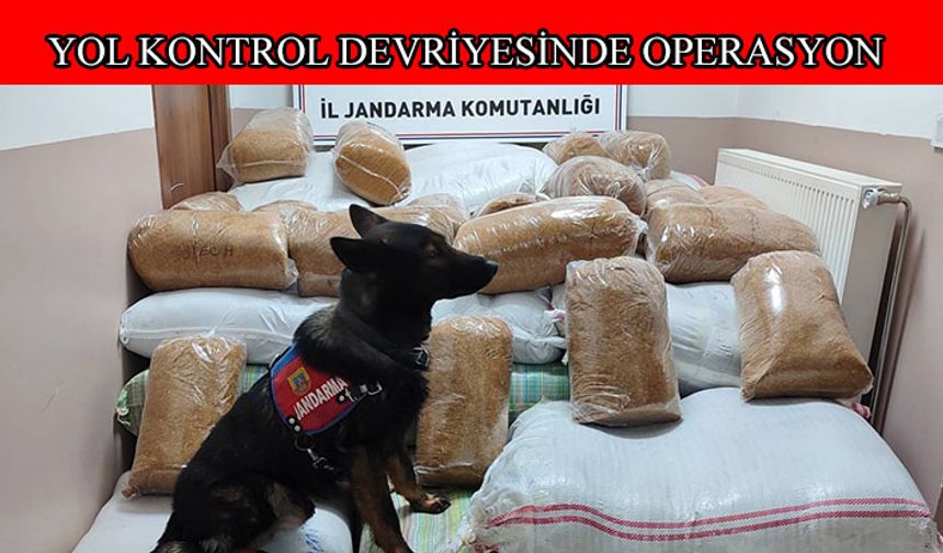 Bin 500 kilogram  bandrolsüz  kıyılmış tütün  ele geçirildi