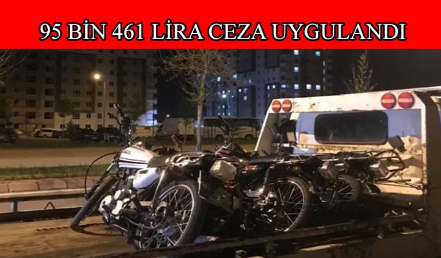 4 motosiklet sürücüsüne ağır ceza
