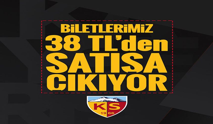 Kayserispor, Bodrumspor maç biletleri bugün satışa çıkıyor