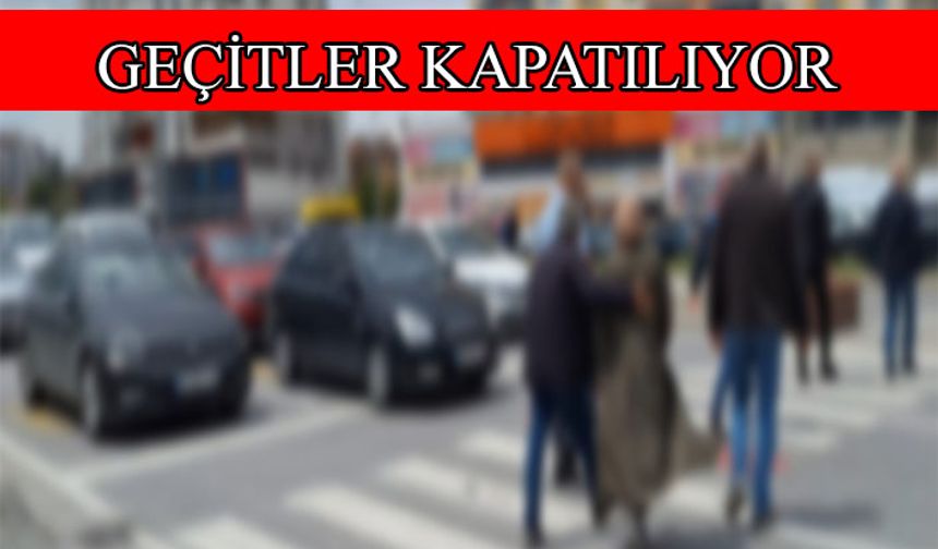 Talas Atatürk Bulvarı’nda yaya geçitleri kapatılıyor