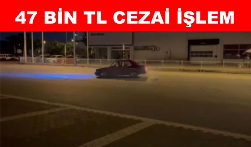 Kayseri’de drift yapan sürücü  cezadan kaçamadı