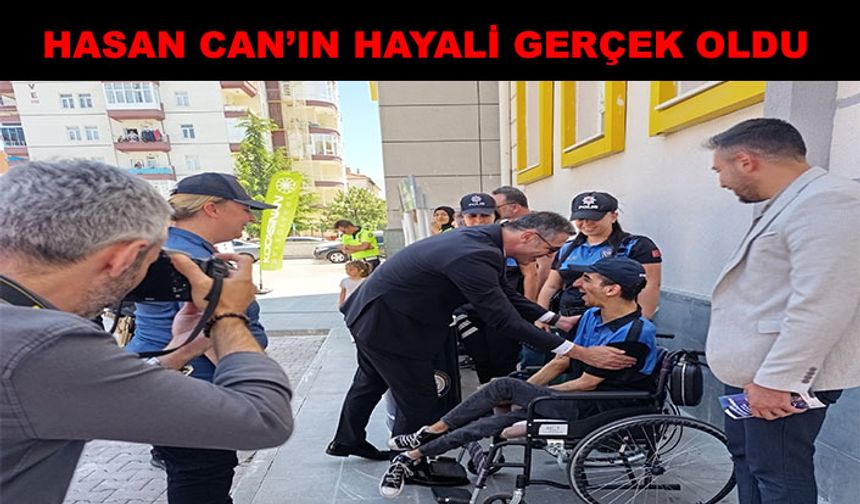 Bir günlüğüne polis olmak istiyordu