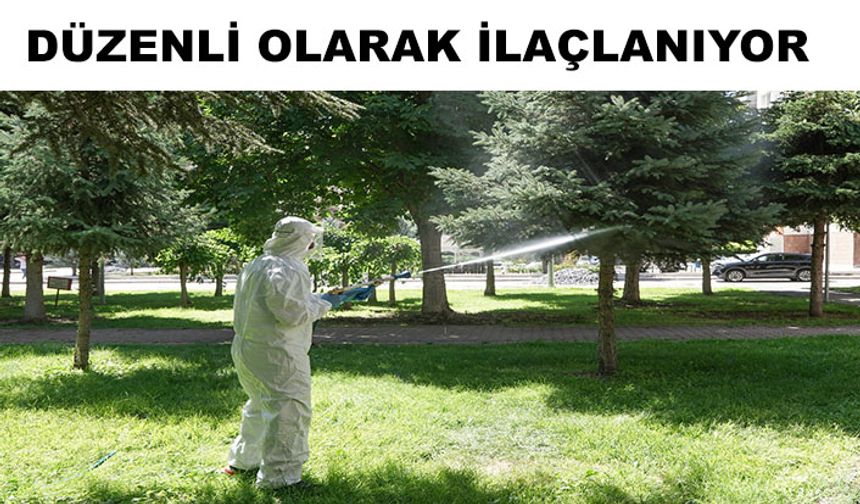 Melikgazi ilçesinde ilaçlama çalışmaları devam ediyor