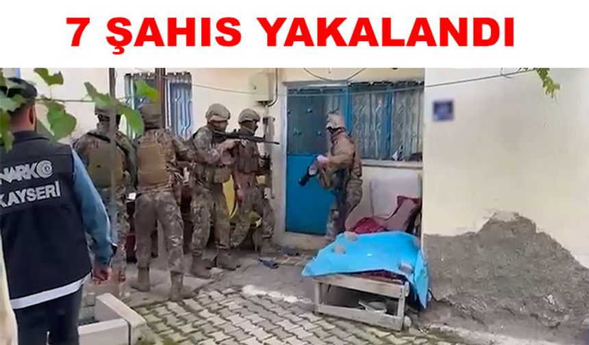 Kayseri Emniyeti uyuşturucu şebekesini çökertti