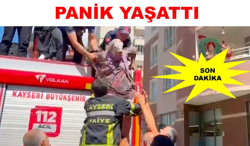 Apartmanda ufak çaplı yangın