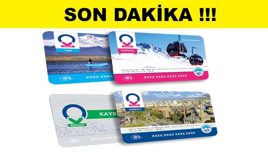Kayseri’de ulaşıma zam geldi