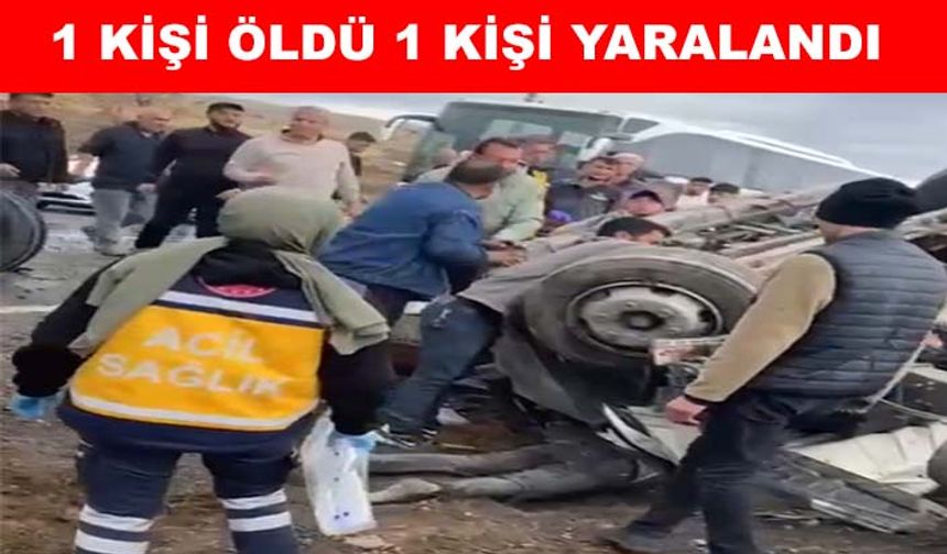 Kayseri’de sürücüsünün kontrolünü kaybettiği tır devrildi
