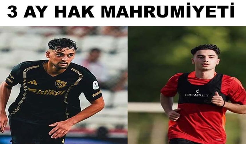 Bahis eylemi gerekçesiyle PFDK’ya sevk edilen Kayserisporlu futbolcuların cezası belli oldu