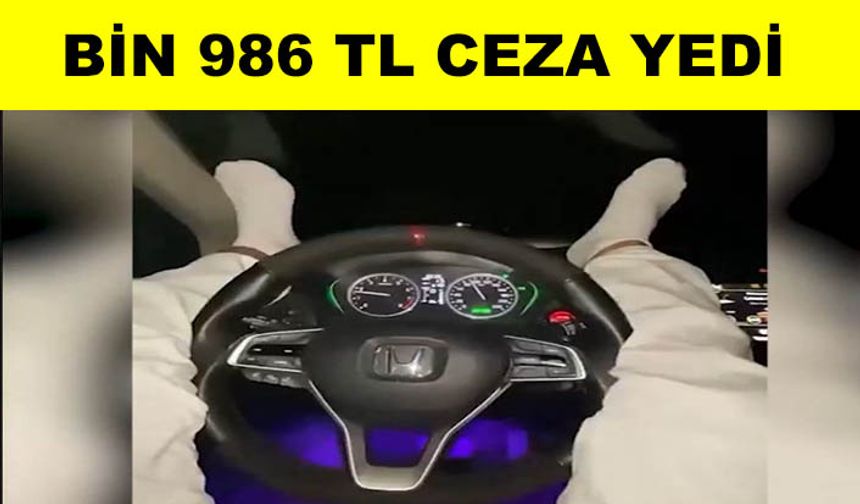 Ayaklarıyla araç kullandı