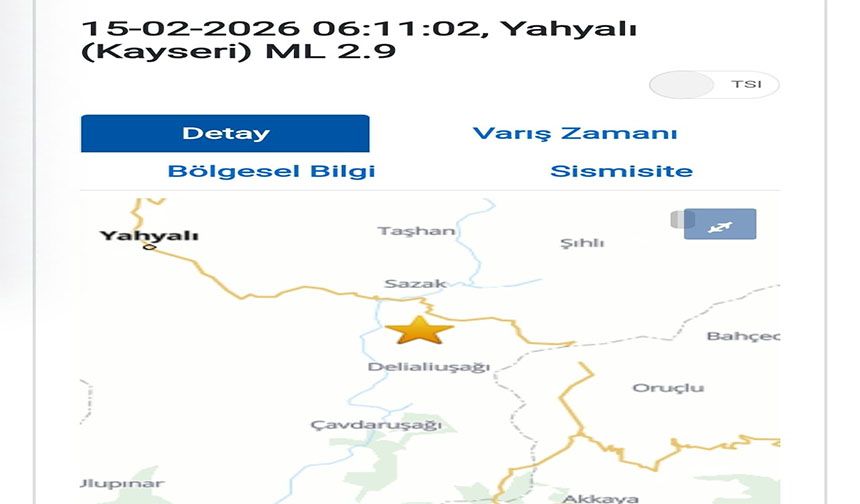 Yahyalı’da bir günde 3 deprem
