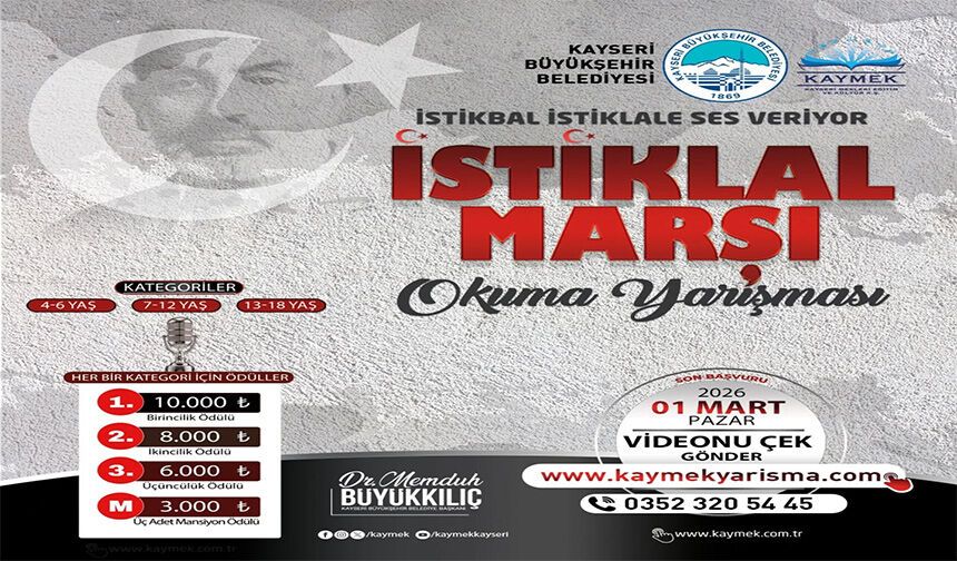 ‘İstiklâl Marşı Okuma Yarışması’ başlıyor