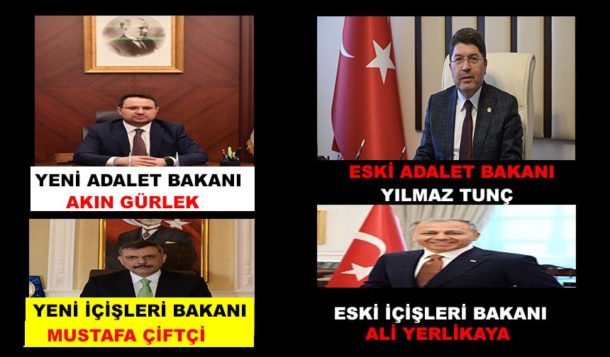 Kabinede iki bakan değişti