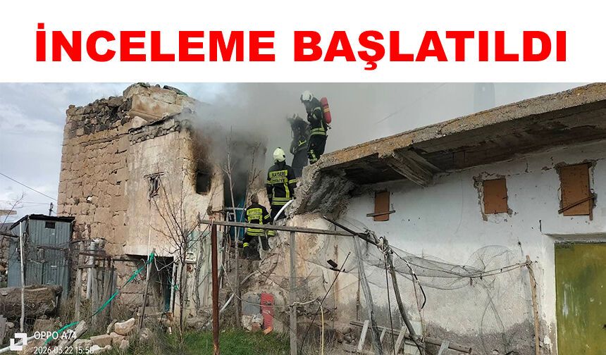 Kayseri'de müstakil evde yangın