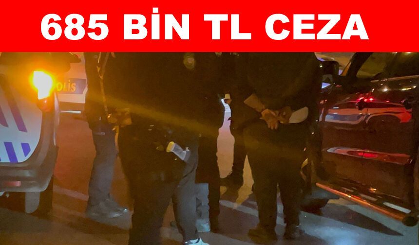 Polisin ‘dur’ ihtarına uymayan alkollü sürücüye