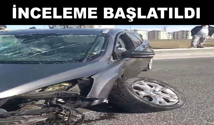 Refüje çarpan aracın sürücüsü ağır yaralandı