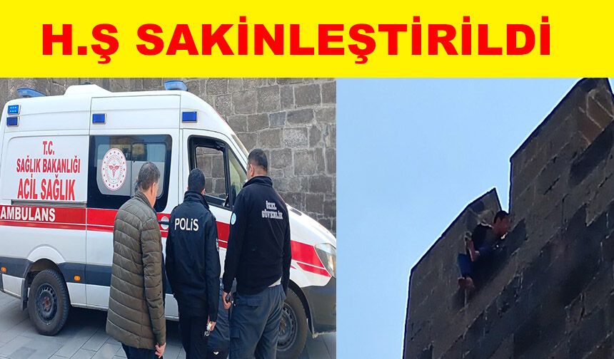 Kayseri Kalesi surlarında intihar girişimi
