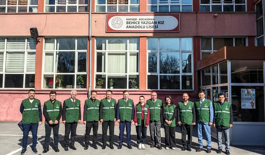 Kayseri’deki okullarda “İlk Ders Yeşilay” farkındalığı