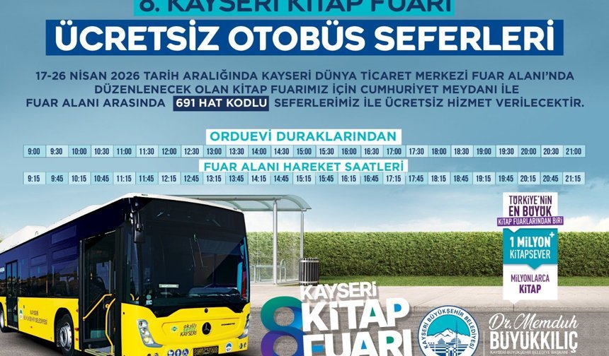 Başkan Büyükkılıç'tan Kitap Fuarı’na “Ücretsiz Ulaşım” Desteği