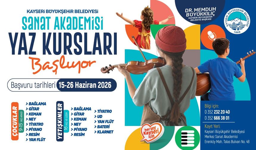 Büyükşehir Konservatuvarı’nda Yaz Kursları İçin Kayıt Heyecanı Başlıyor