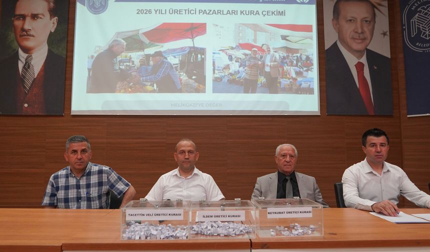 Melikgazi Belediyesi Üretici Pazarı İçin Kura Çekimi Yapıldı