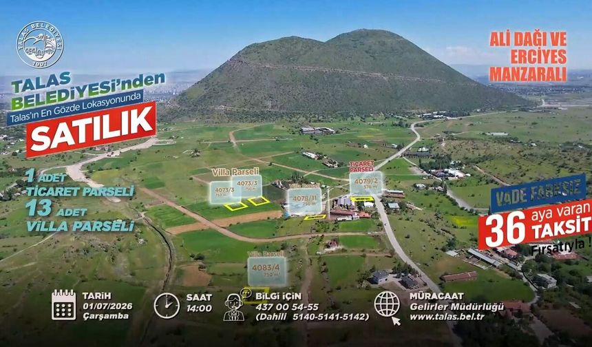 Talas’ta Konut, Ticaret ve Villa Arsa Fırsatı Bir Arada